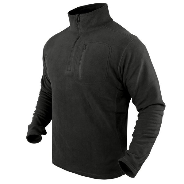 Condor Outdoor Products QUARTER ZIP PULLOVER, BLACK, L 607-002-L